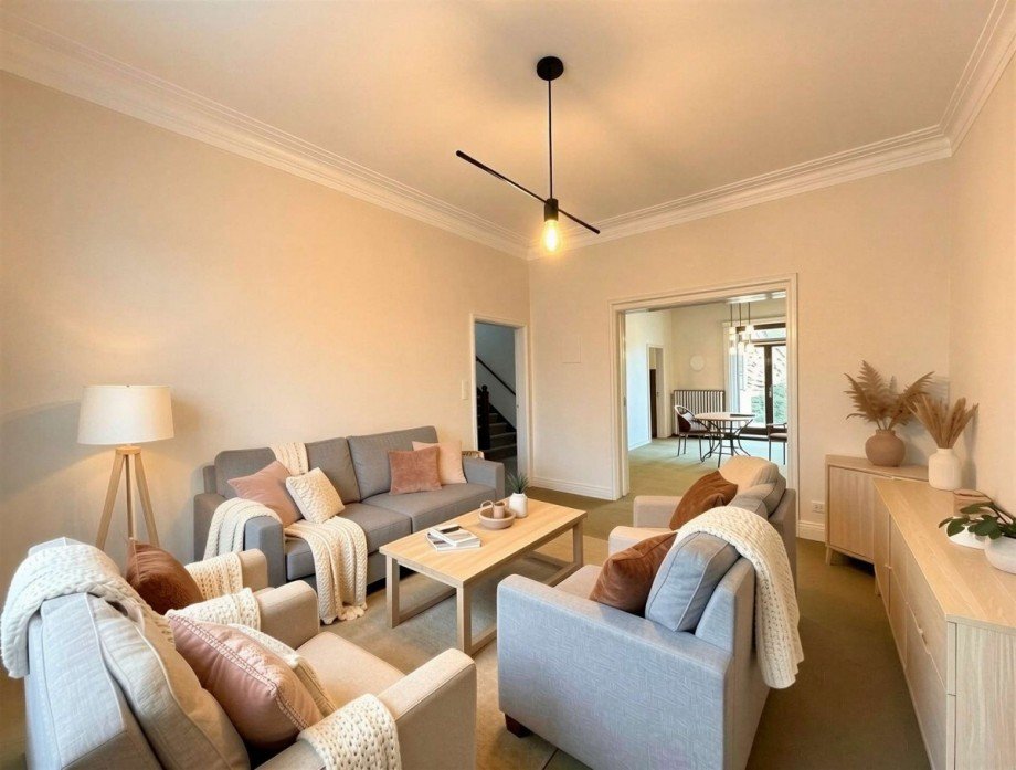 Wohnzimmer - Beispiel KI generiert Doppelhaush�lfte Bremen