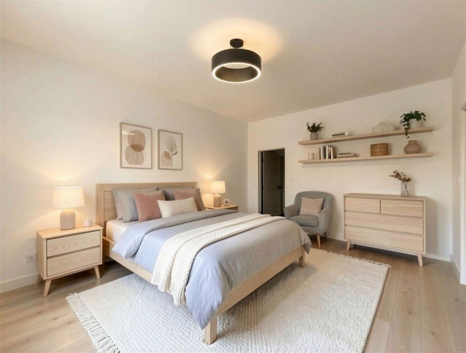 Schlafzimmer 1 - Beispiel KI generiert Doppelhaush�lfte Bremen