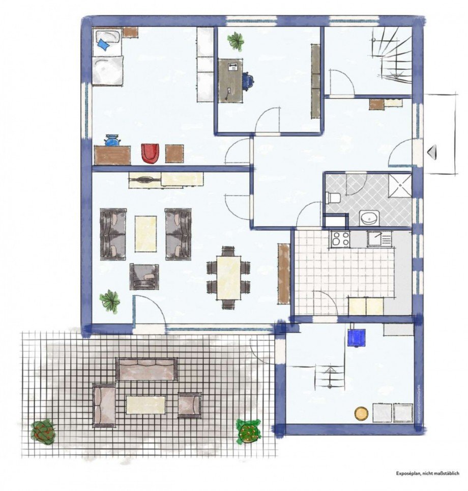 Grundriss Erdgeschoss Einfamilienhaus Stuhr