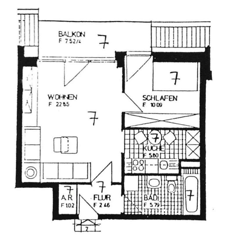 Grundriss Etagenwohnung Weyhe