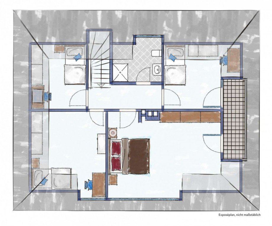 Grundriss Obergeschoss Einfamilienhaus Stuhr