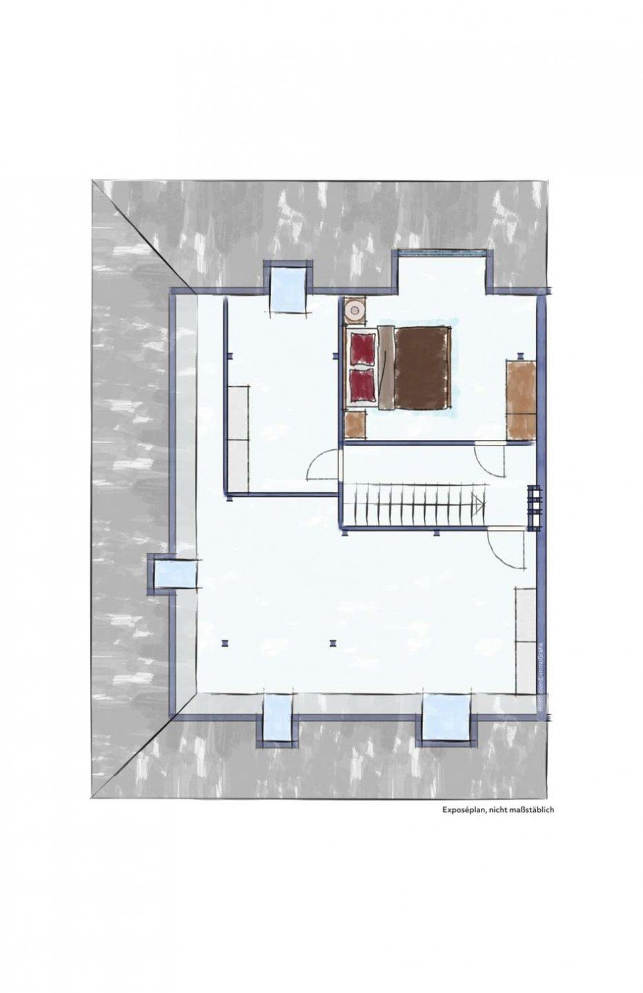 Grundriss Dachgeschoss Doppelhaush�lfte Bremen