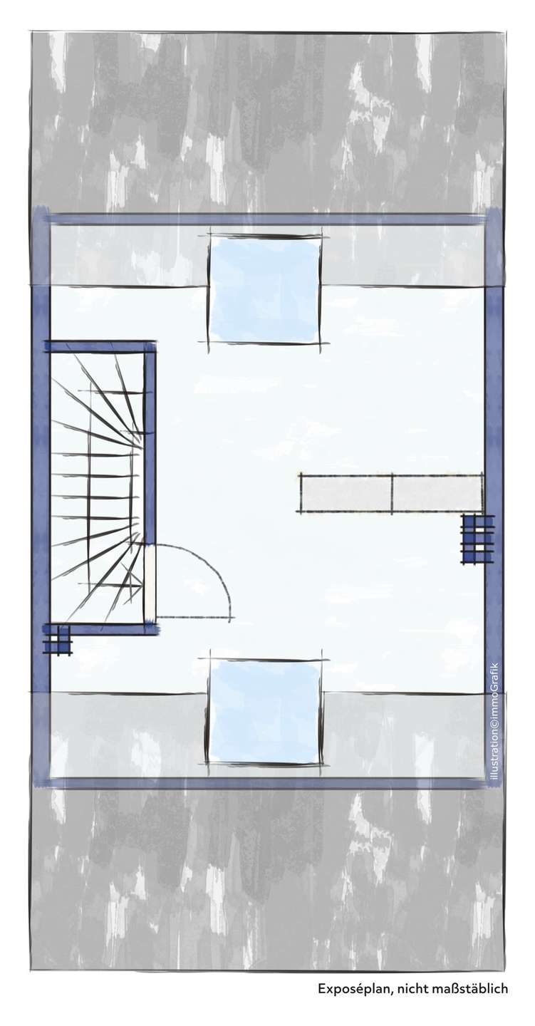 Grundriss Dachgeschoss Reihenmittelhaus Bremen