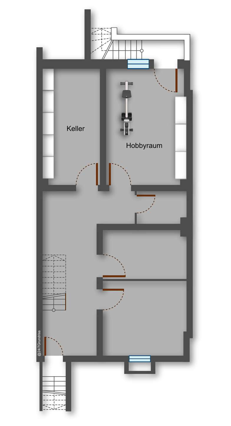 Grundriss Souterrain Erdgeschosswohnung Bremen