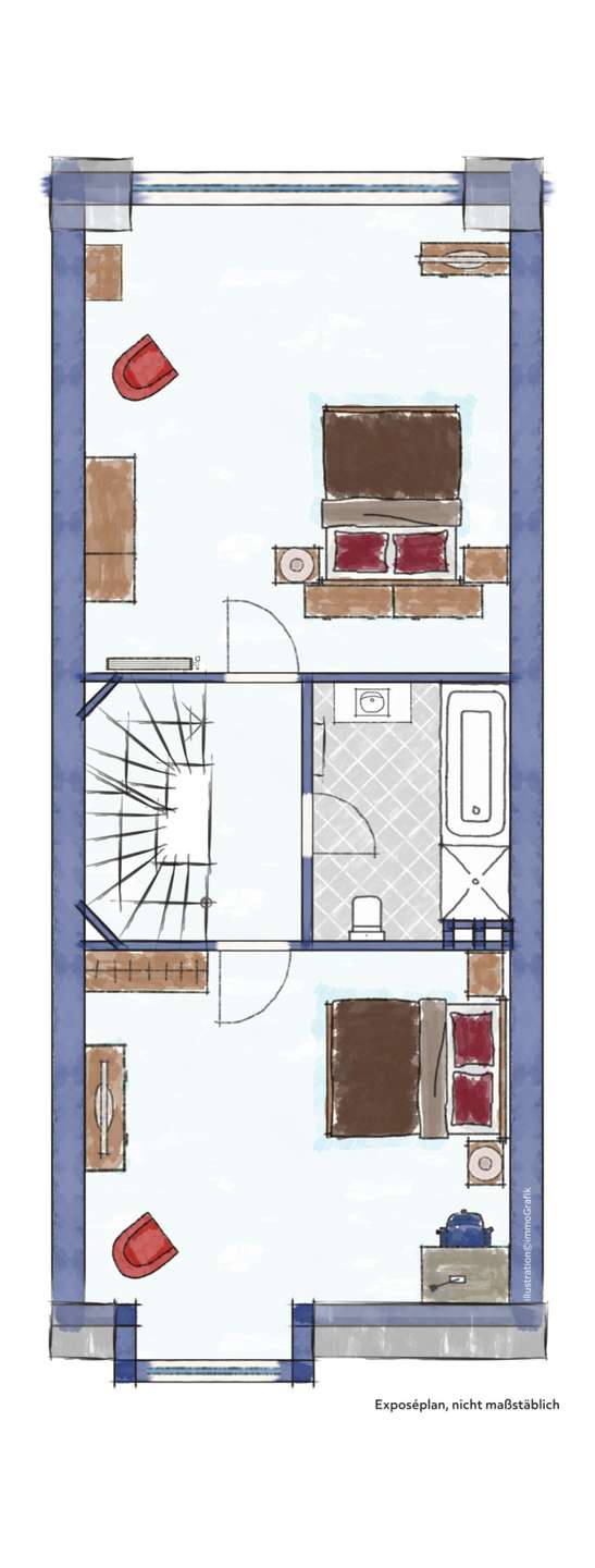 Grundriss Obergeschoss Haus Bremen